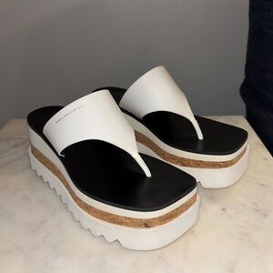 Like New - Stella McCartney Sneak-Elyse Logo Printed Platform Sandals